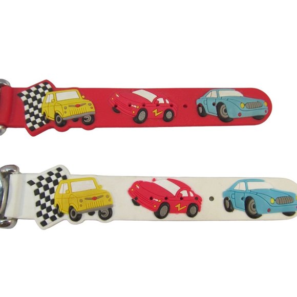 Children Geneva 3D Multi Color Cars Rubber Band Watches 2 piece Lot - Picture 5 of 11